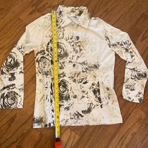 NWOT Parsley & Sage shirt or jacket with cool metal buttons, some lace, M - Picture 6 of 9